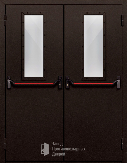 Фото двери «Двупольная со стеклом и антипаникой №610» в Рошале