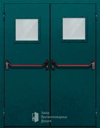 Фото двери «Двупольная со стеклом и антипаникой №56» в Рошале