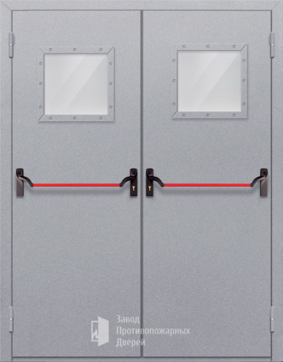 Фото двери «Двупольная со стеклопакетом (антипаника)» в Рошале