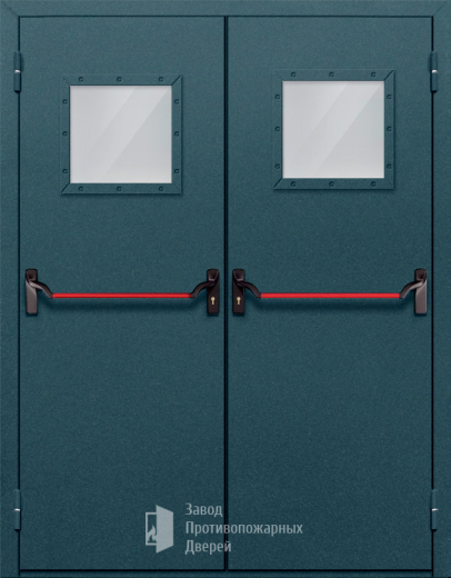 Фото двери «Двупольная со стеклом и антипаникой №57» в Рошале