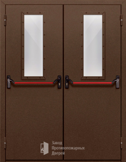 Фото двери «Двупольная со стеклом и антипаникой №68» в Рошале