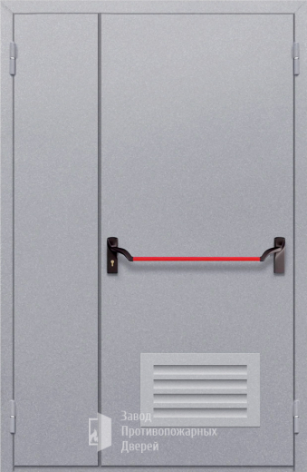 Фото двери «Полуторная с решеткой (антипаника)» в Рошале