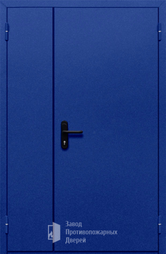 Фото двери «Полуторная глухая (синяя)» в Рошале