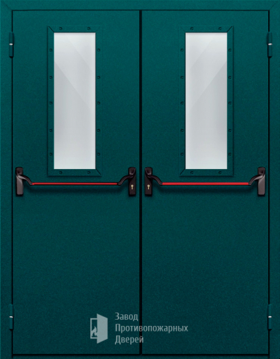 Фото двери «Двупольная со стеклом и антипаникой №66» в Рошале