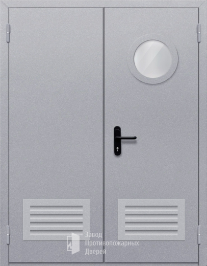 Фото двери «Двупольная с круглым стеклом» в Рошале