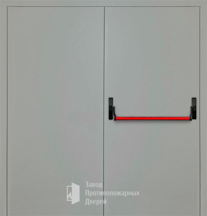 Фото двери «Двупольная глухая с антипаникой (2 створки) EI-30» в Рошале