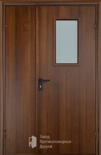Фото двери «Полуторная МДФ со стеклом EI-30» в Рошале