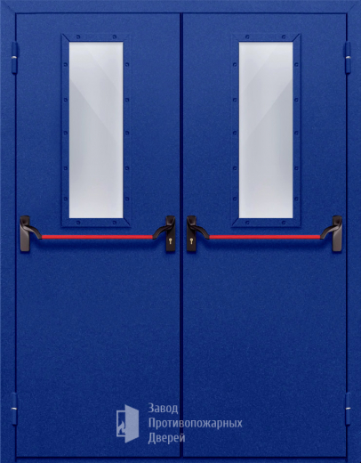 Фото двери «Двупольная со стеклом и антипаникой №63» в Рошале
