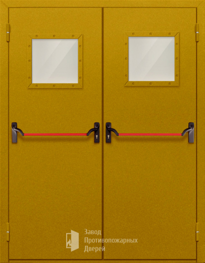 Фото двери «Двупольная со стеклом и антипаникой №55» в Рошале