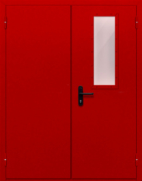 Фото двери «Двупольная со стеклом (красная)» в Рошале