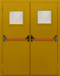 Фото двери «Двупольная со стеклом и антипаникой №55» в Рошале