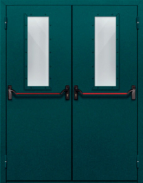 Фото двери «Двупольная со стеклом и антипаникой №66» в Рошале
