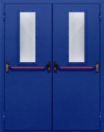 Фото двери «Двупольная со стеклом и антипаникой №63» в Рошале