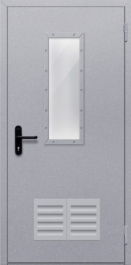 Фото двери «Однопольная со стеклом и решеткой» в Рошале