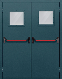 Фото двери «Двупольная со стеклом и антипаникой №57» в Рошале