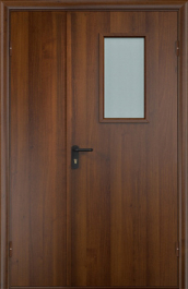 Фото двери «Полуторная МДФ со стеклом EI-30» в Рошале