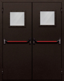 Фото двери «Двупольная со стеклом и антипаникой №510» в Рошале