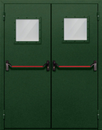 Фото двери «Двупольная со стеклом и антипаникой №59» в Рошале