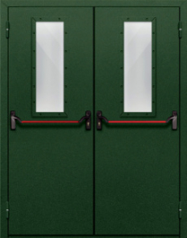 Фото двери «Двупольная со стеклом и антипаникой №69» в Рошале